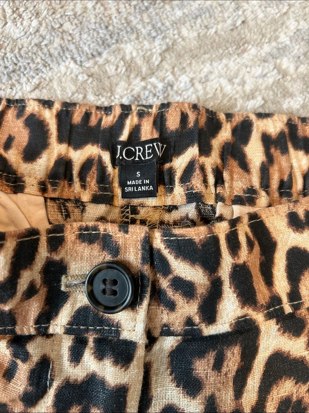 j crew leopard shorts